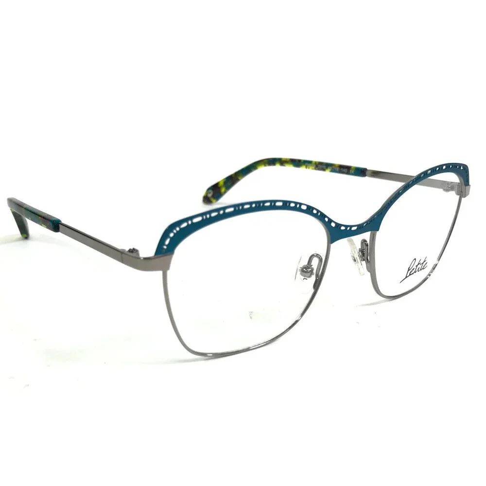 J. F. Rey Petite Eyeglasses Frames PM058 2510 Blue Silver Full Rim 48-18-140